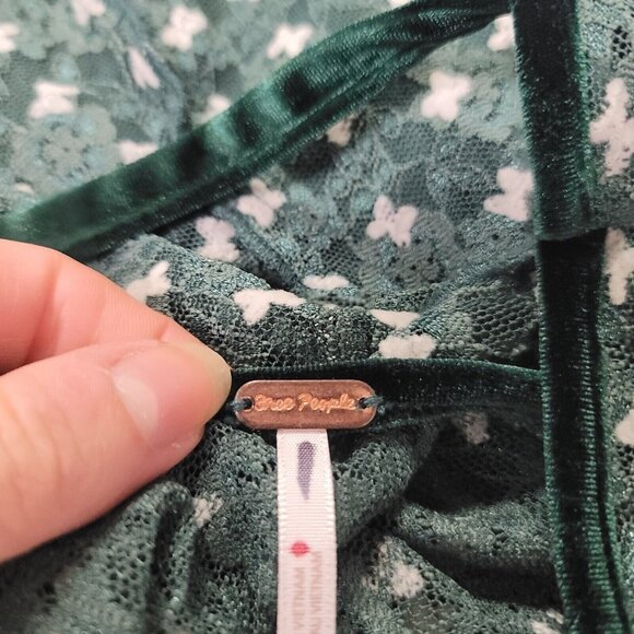 Free People Womens Sheer Delight Mini Dress Size S Forest Fairy Goblincore NWT - Picture 5 of 15